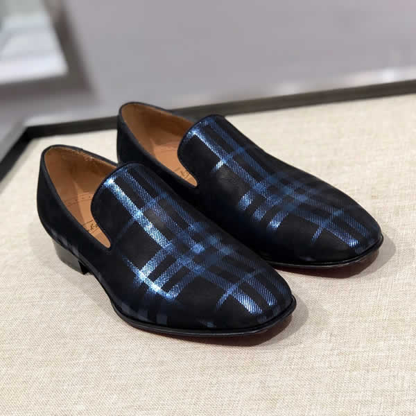 Christian Louboutin Blue Men Shoes Casual Shoe Man Leather Men Shoes Mens Luxury Designer